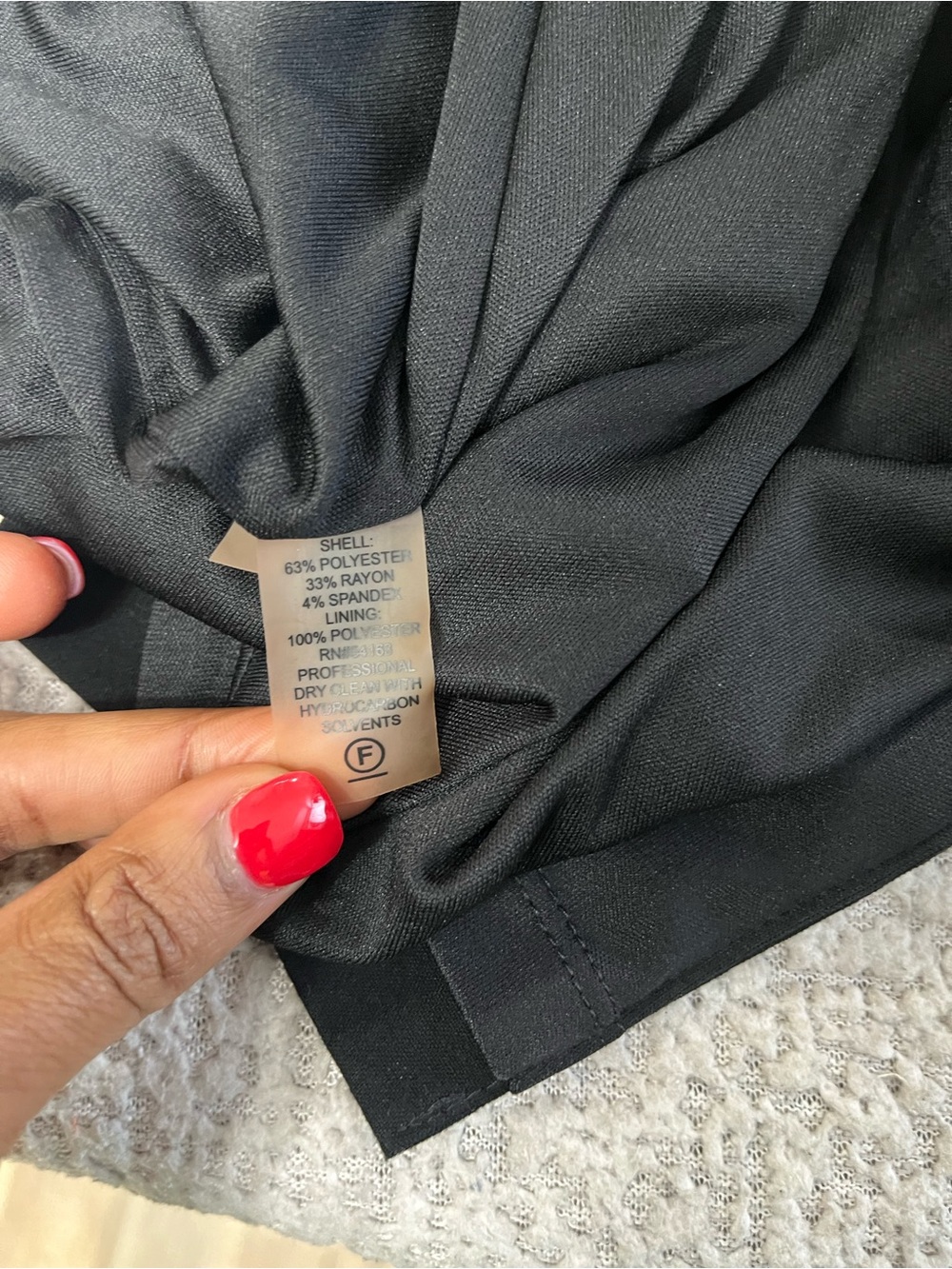 Calvin Klein Black Ruched Sheath Dress Square Neck Size 10 - Picture 12 of 16